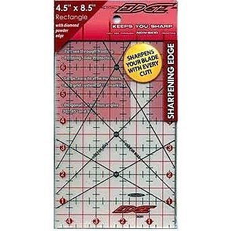Sullivans Cutting Edge FROSTED Ruler, Non-Skid & Sharpens Your Blade, 4.5” x 8.5” - Rulers - Bibs And Boots Fabric