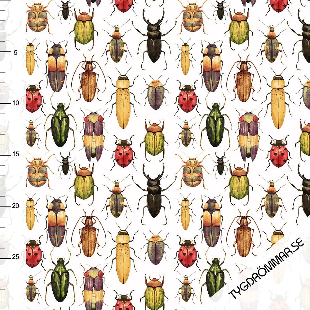 Sweet Bug Jersey Knit by Tygdrommar - Oeko-Tex Certified - Fabric - Bibs And Boots Fabric