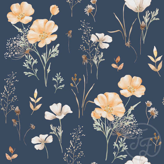 Wild Poppies Navy