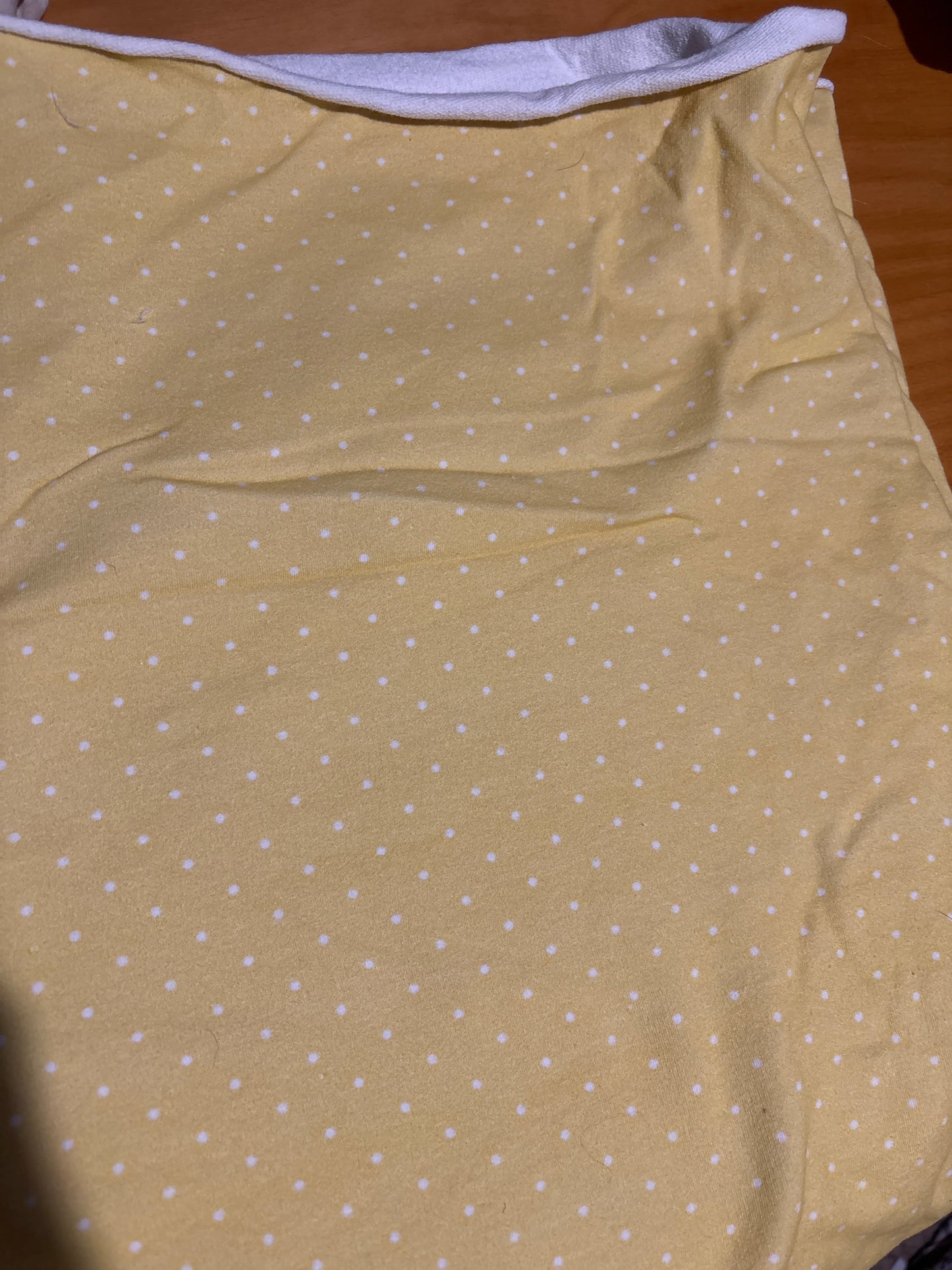 Yellow Polka Dot Cotton French Terry