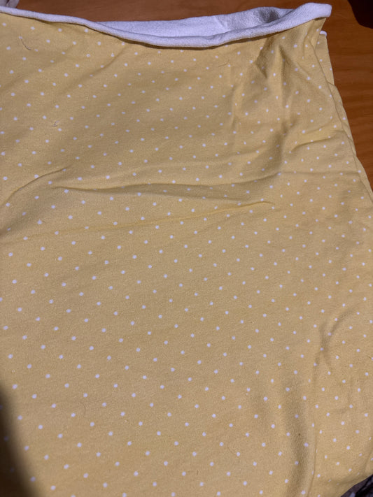 Yellow Polka Dot Cotton French Terry