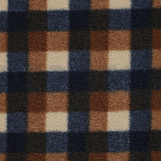 Check Teddy Fleece - Navy
