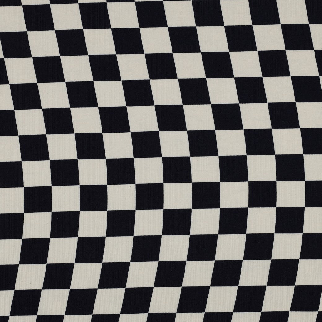 Jersey GOTS Natural Checks