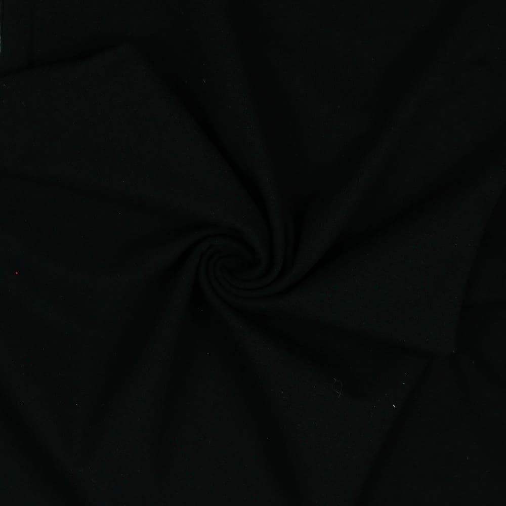 Black Noir Solid Cotton Jersey Oeko-Tex