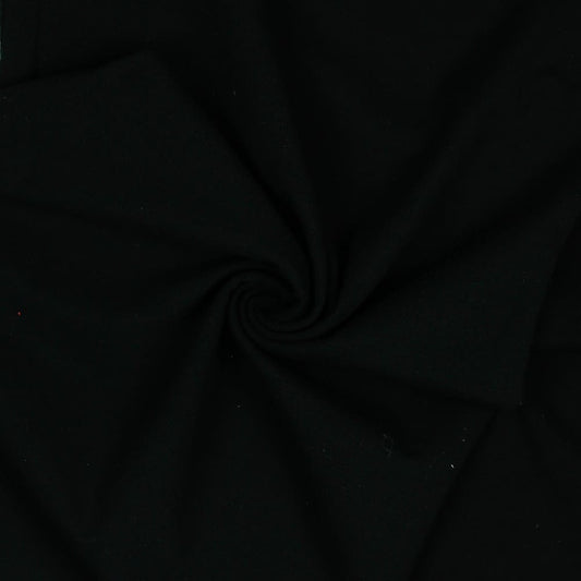 Noir Solid Cotton Jersey Oeko-Tex