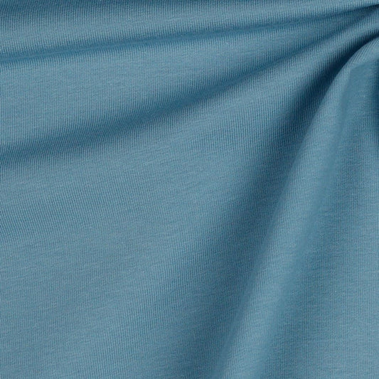 Solid Cotton Oeko-Tex French Terry - Blue Shadow