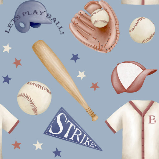Baseball Theme Blue