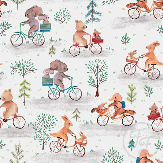 Watercolour Biking Animals
