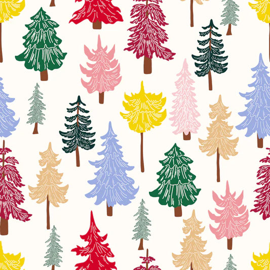 Colorful Christmas Trees in Ceramic