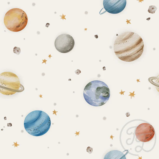 Planets Cream – Bibs And Boots Fabric