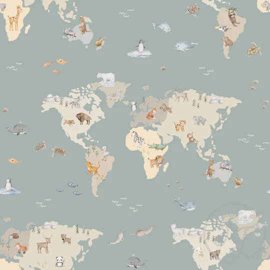 Animals Map Sea Green