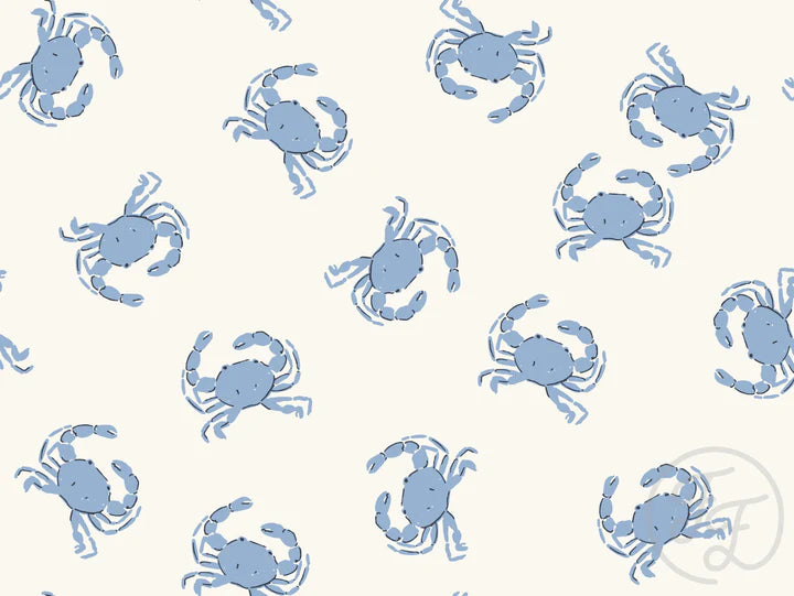 Cute Crab Light Cerulean Blue