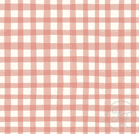 Picnic Gingham Coral Pink