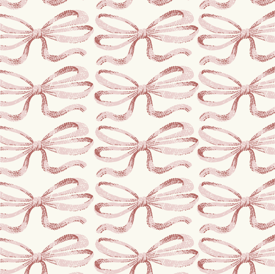 Vintage Bow All Over Pink