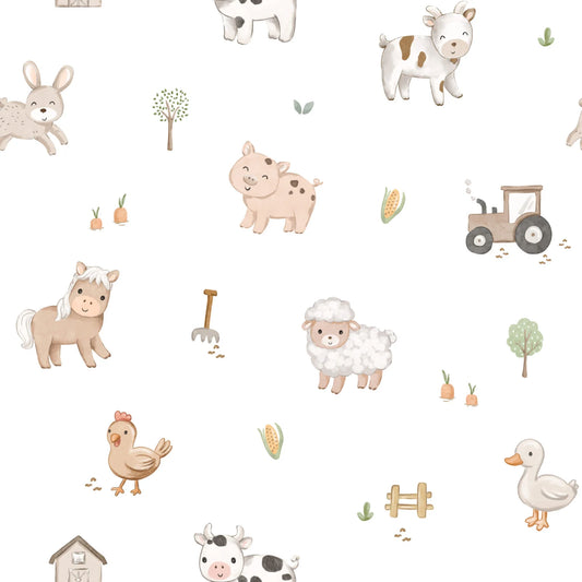 Farm Yard Offwhite