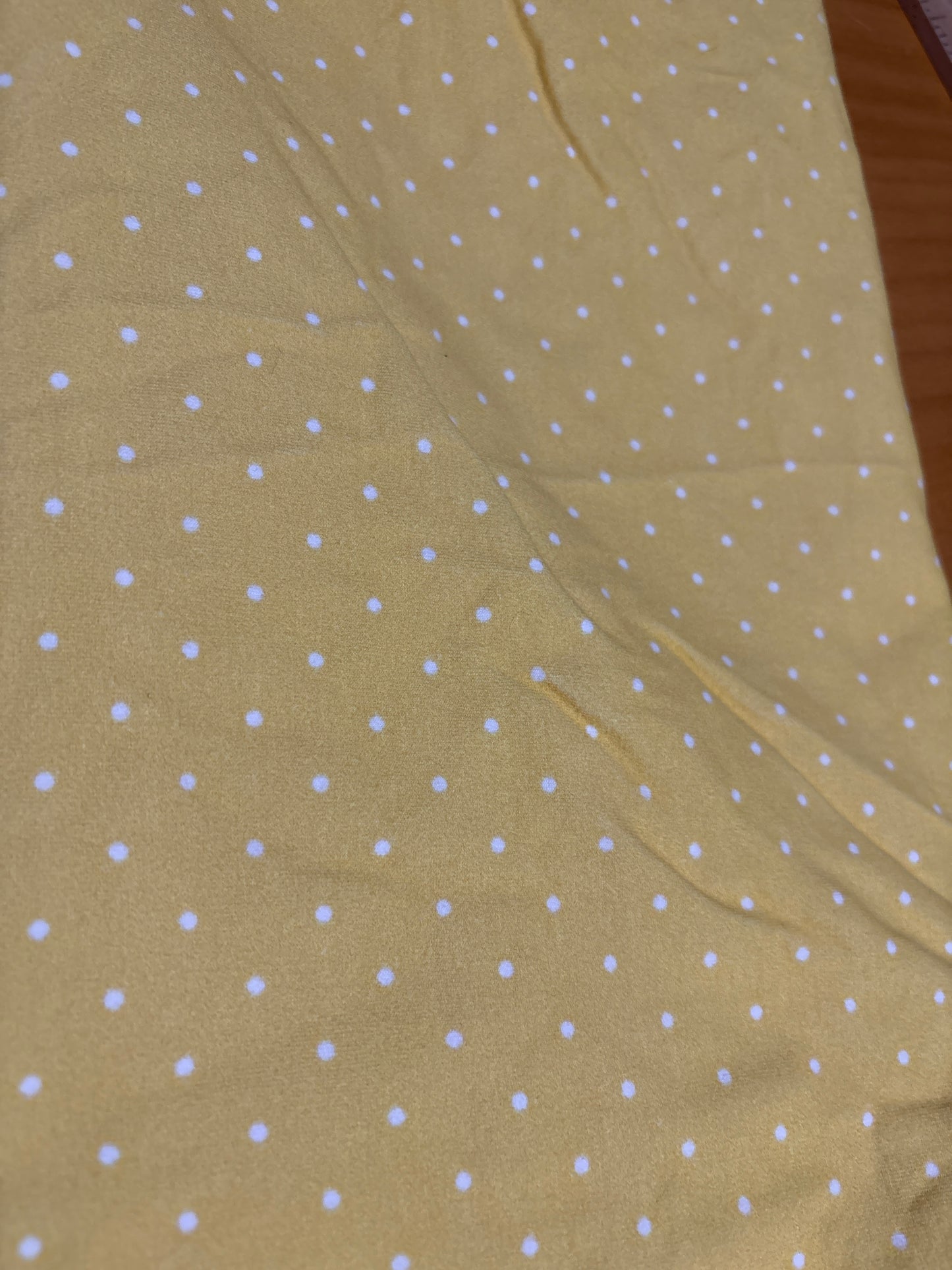 Yellow Polka Dot Cotton Jersey