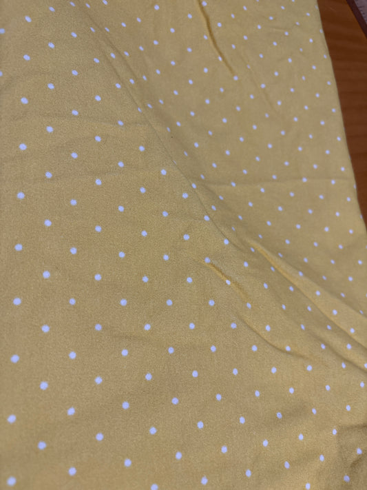 Yellow Polka Dot Cotton Jersey