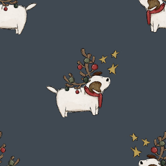 Terrier Christmas Blue