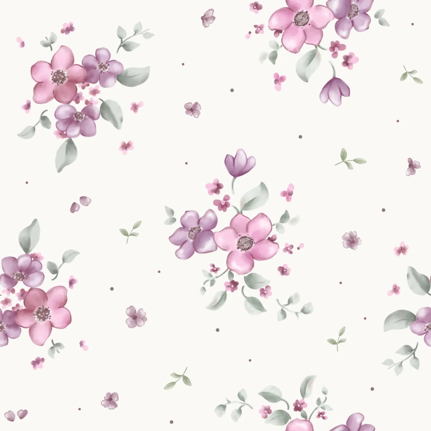 Floral Anya Rose Off White
