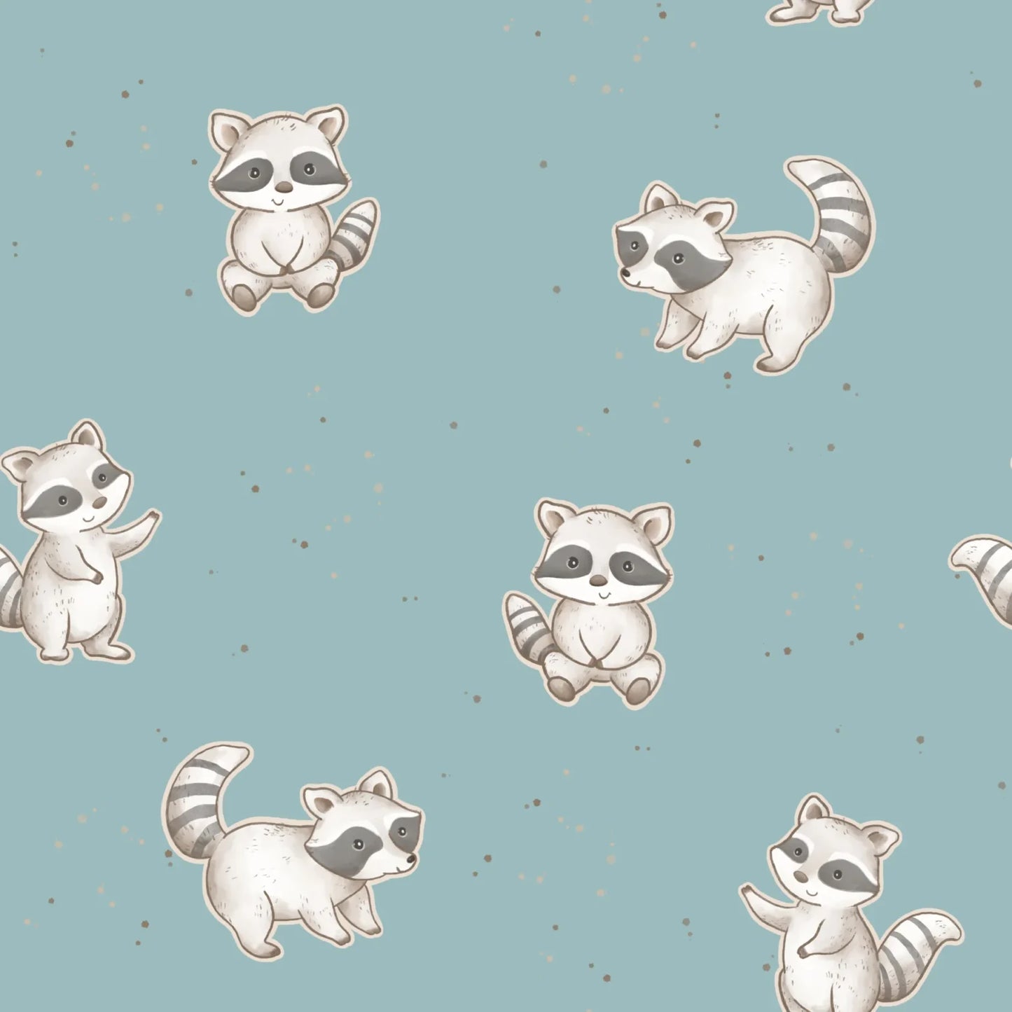 Raccoons Turquoise