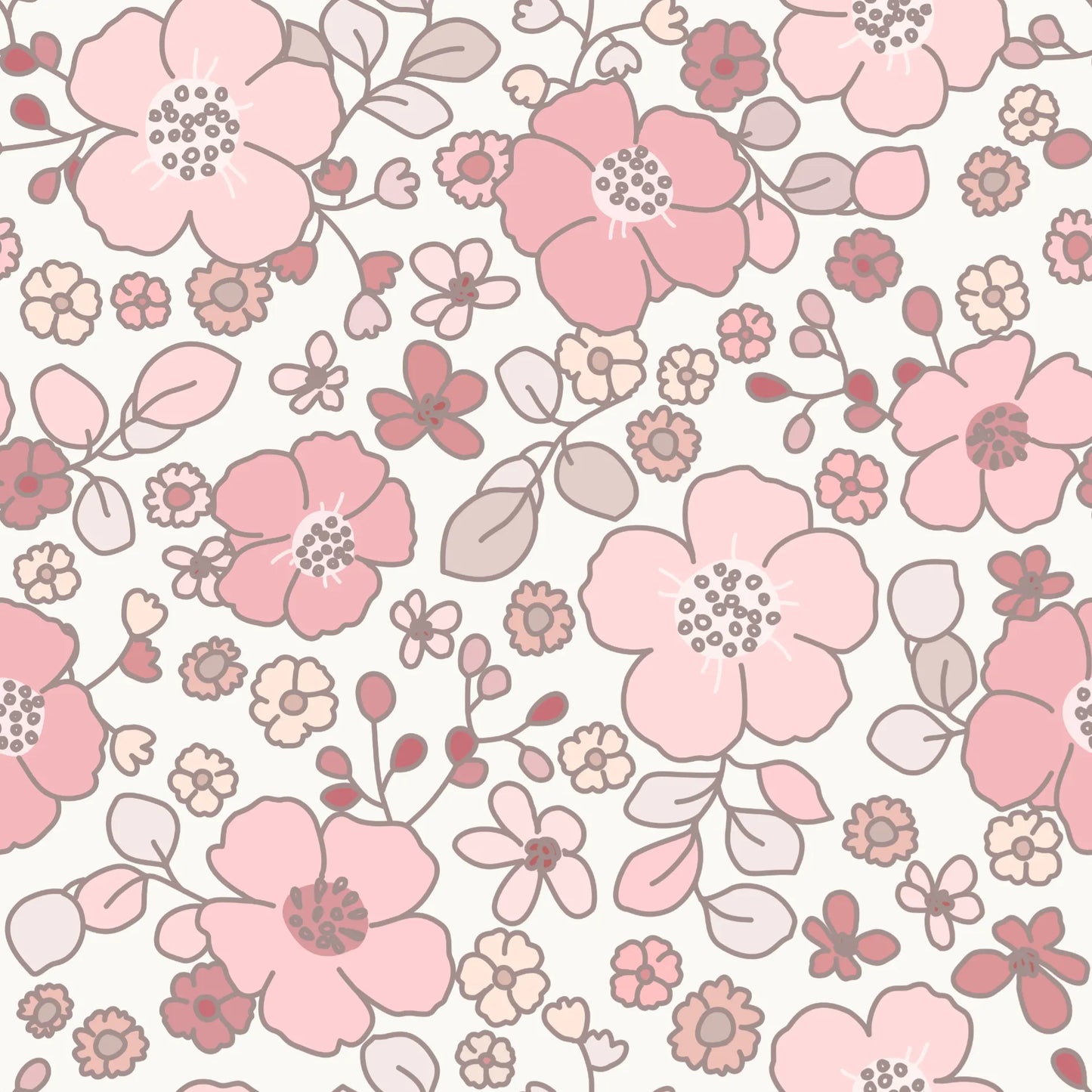 Floral Nora Blush Off White