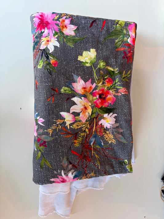 Colourful Floral cotton French Terry