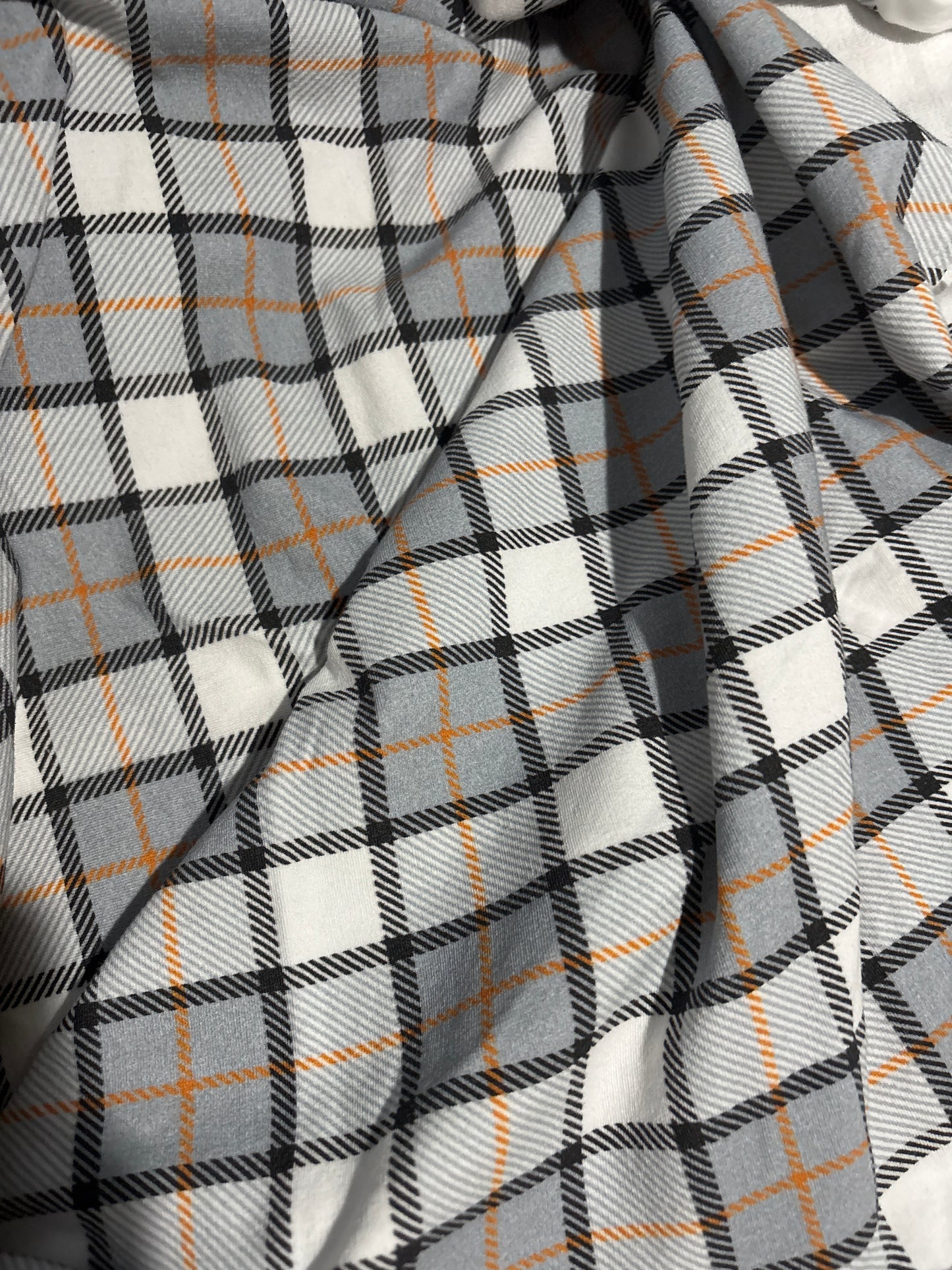 Grey Plaid French terry