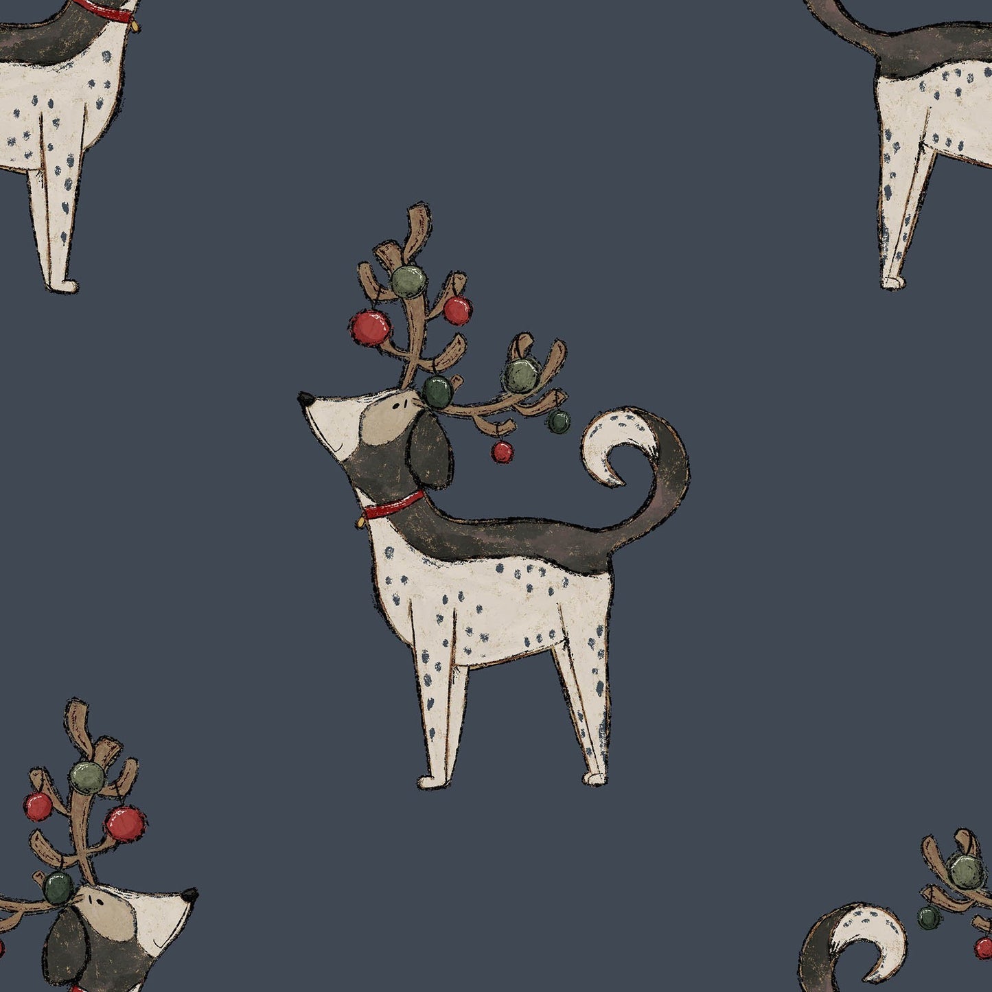 Hound Christmas Blue