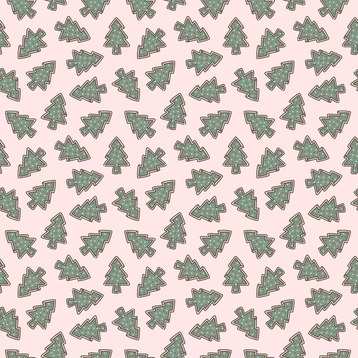 Christmas Tree Cookies Soft Pink