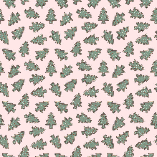 Christmas Tree Cookies Soft Pink