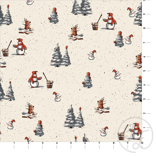 Snowman's And Trees