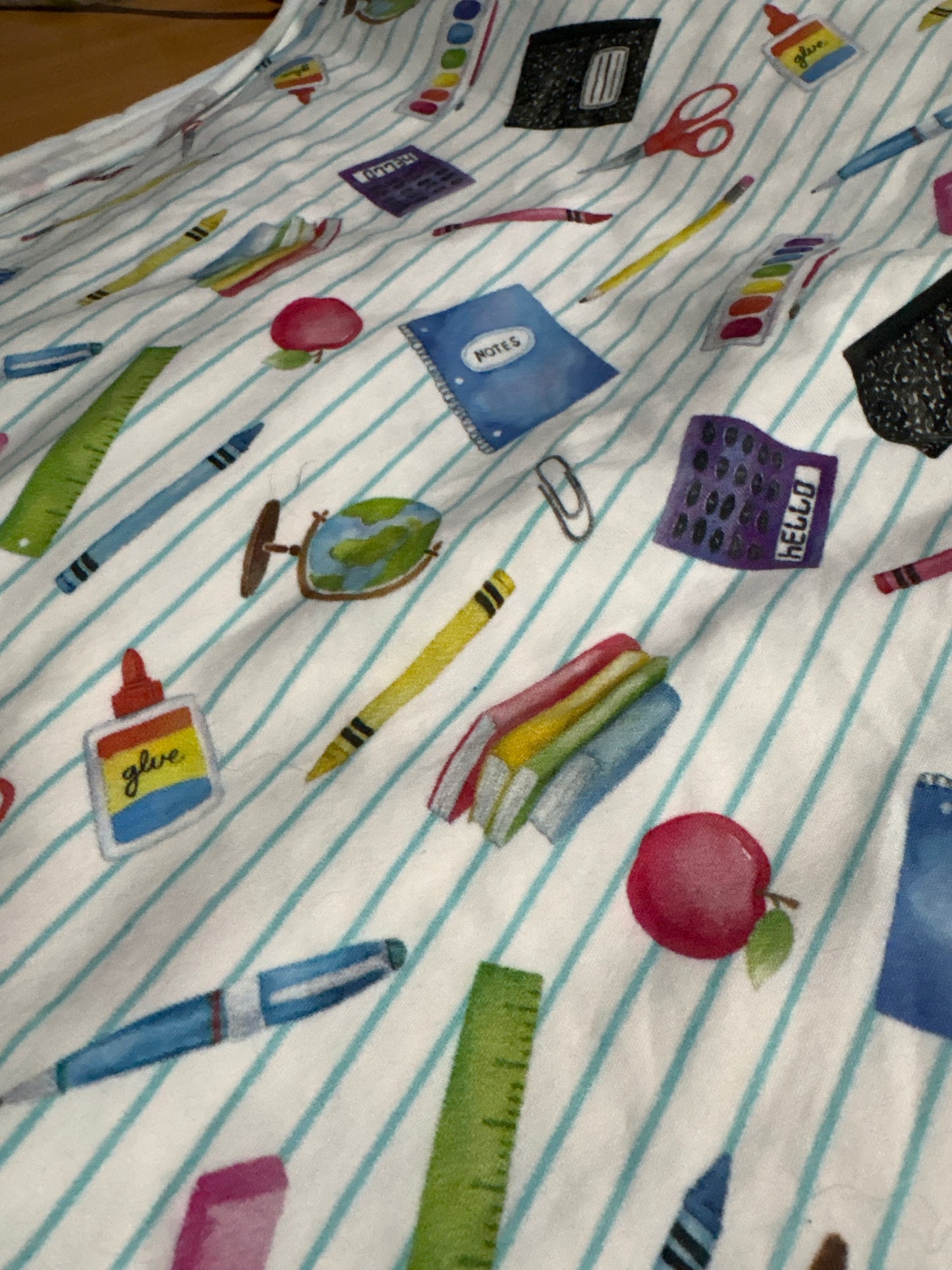 School supplies cotton jersey