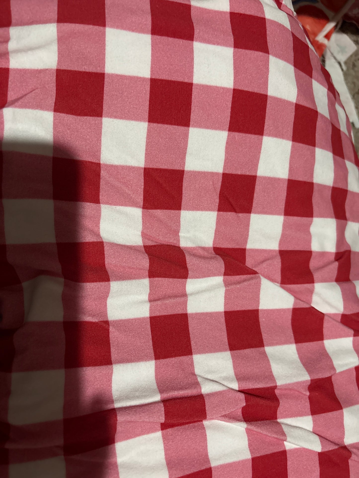 Red Gingham Cotton Jersey