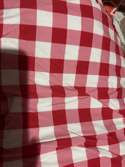 Red Gingham Cotton Jersey