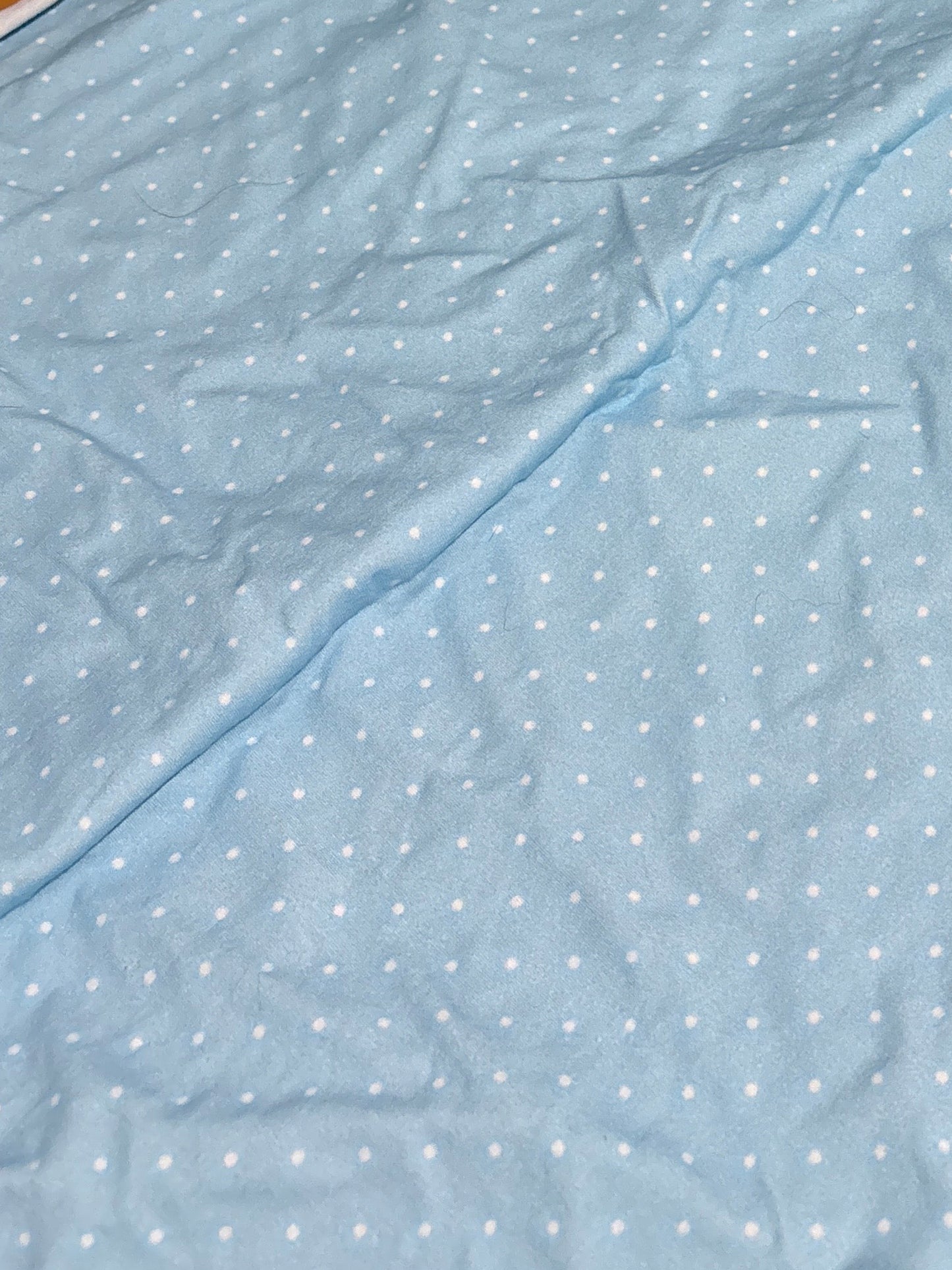 Blue Polka Dot Cotton Jersey