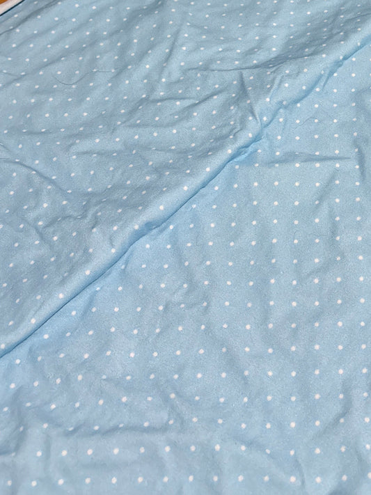 Blue Polka Dot Cotton Jersey