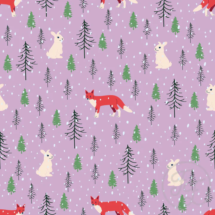 Fox And Rabbit In Magenta