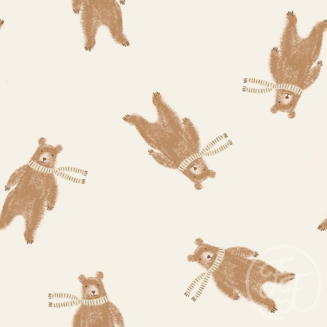 Grizley Bears Chocolat Organic Jersey Knit