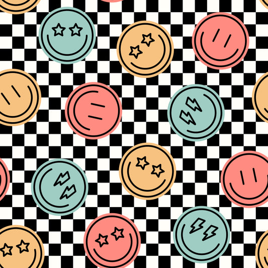Checkered Happy Faces