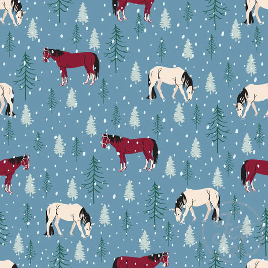 Horse In Grey Blue