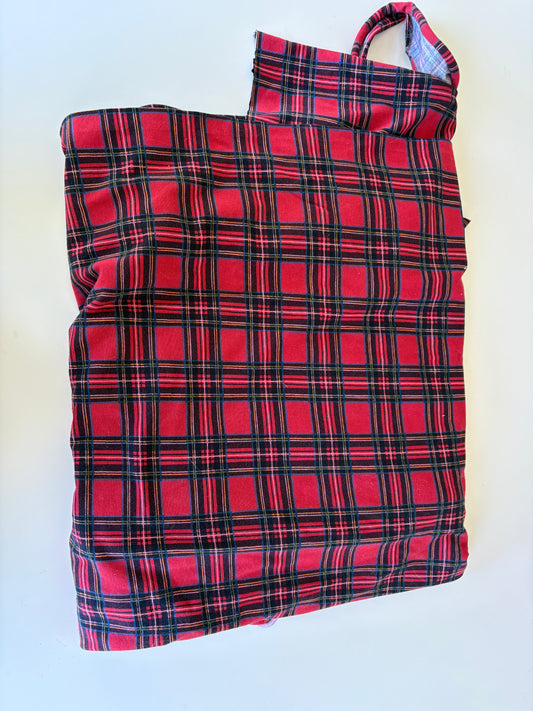 Red Plaid Cotton Jersey