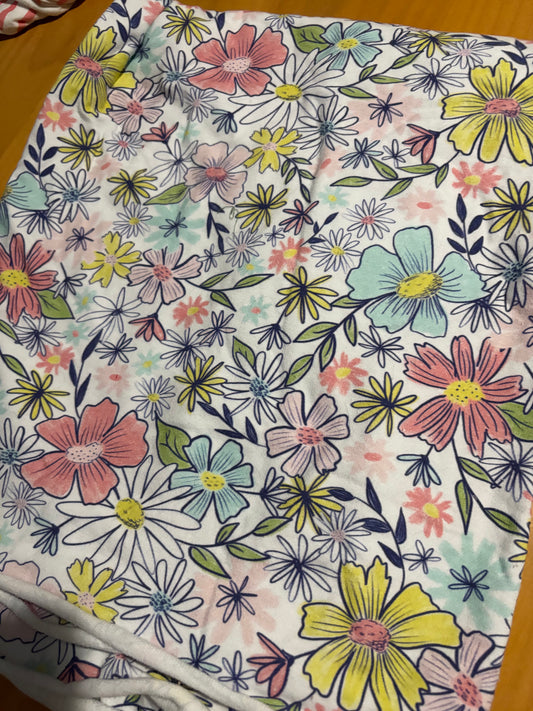 Spring Floral Cotton French Terry