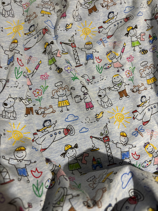 Doodles Cotton Jersey