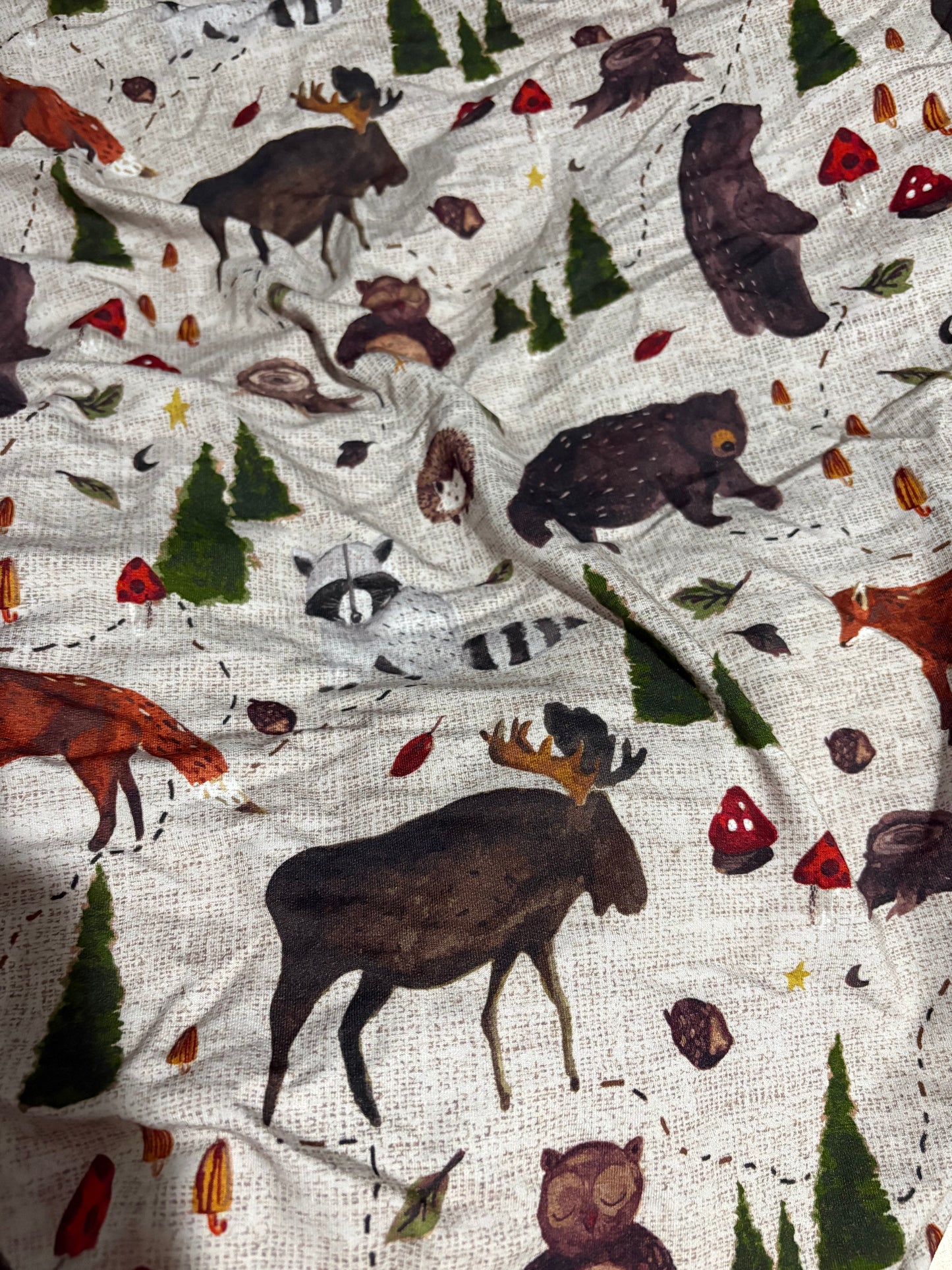 Forest Animals Bamboo French Terry