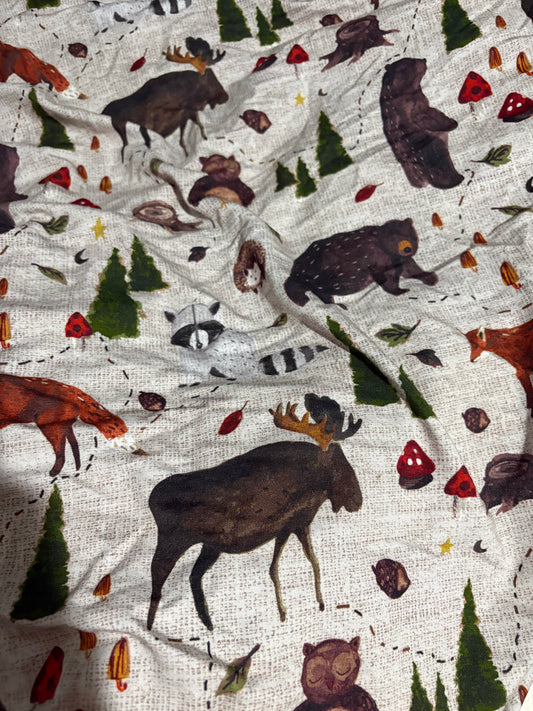 Forest Animals Bamboo French Terry