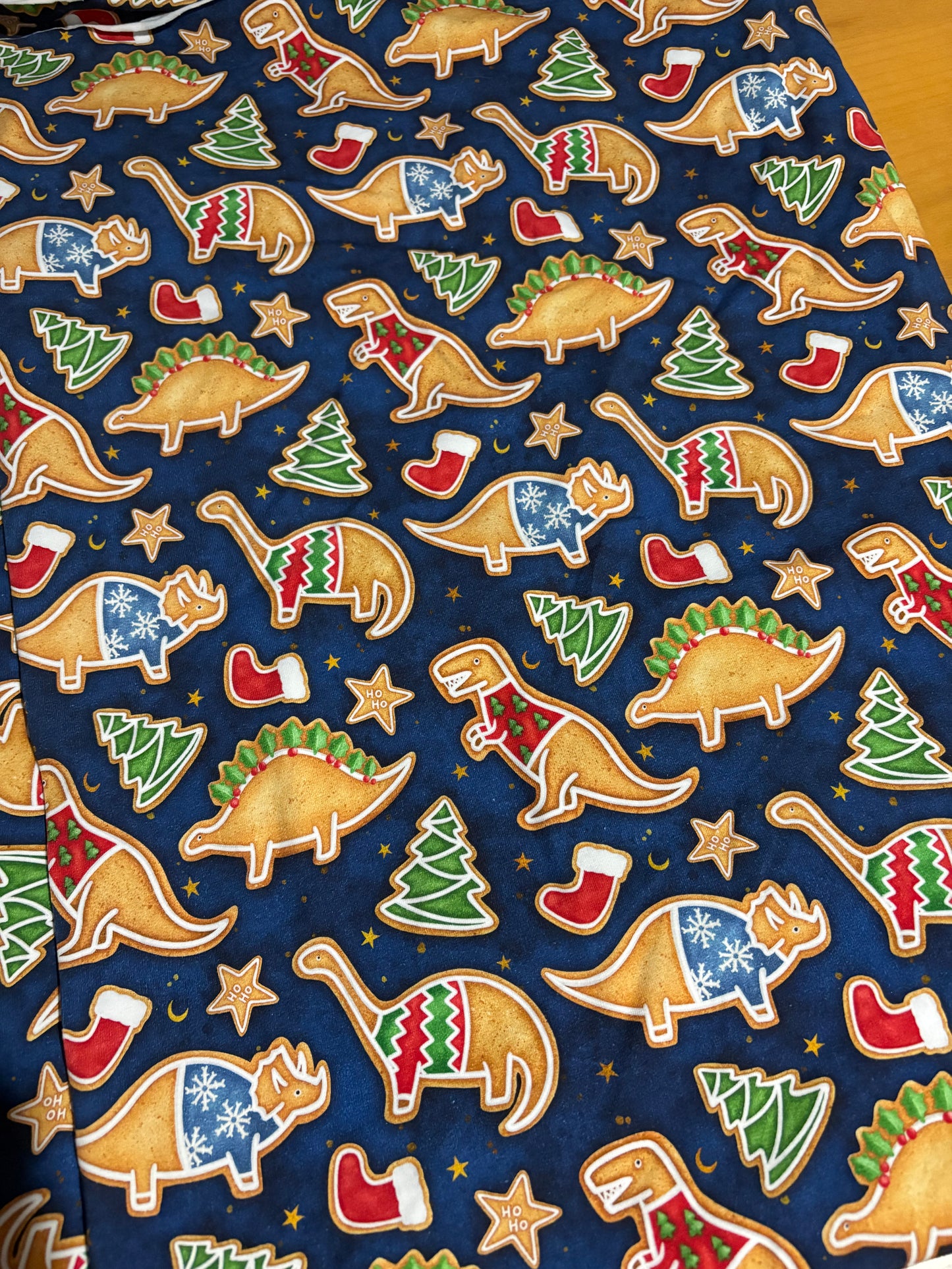 Christmas Dino Cookies Cotton Jersey