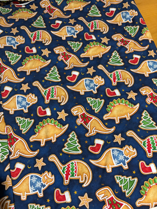 Christmas Dino Cookies Cotton Jersey