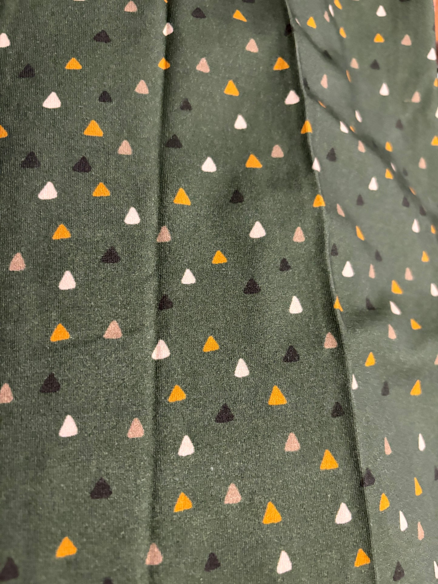 Green Triangles Cotton Jersey