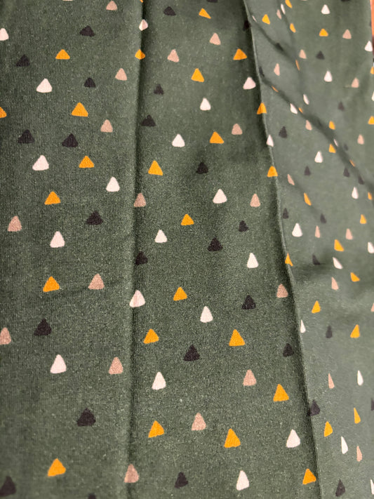 Green Triangles Cotton Jersey