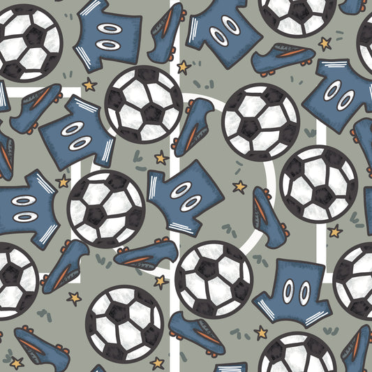 Soccer Blue Organic Jersey Knit